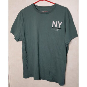 Aeropostale Mens Short Sleeve Large Olive Green Cotton T-Shirt
